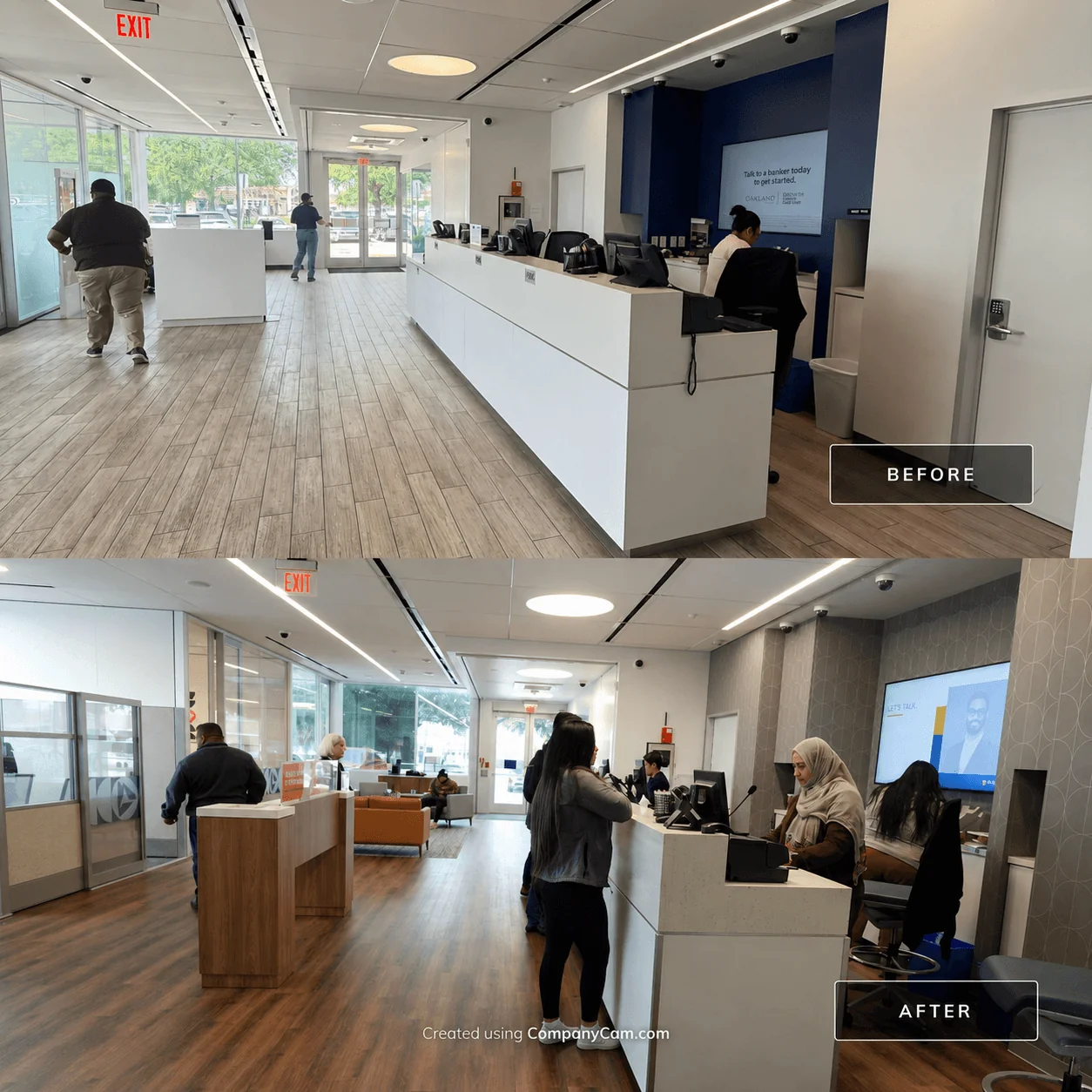 Before and after comparison of commercial facility improvement 15
